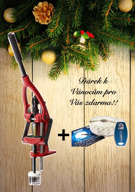 Vánoční Forster přebíjeci lis + Paul Clean patche 250 a protahovací trn zdarma